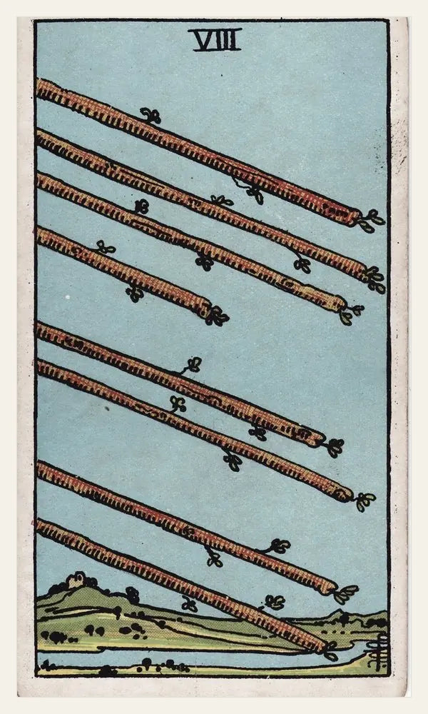 Eight of Wands tarot card